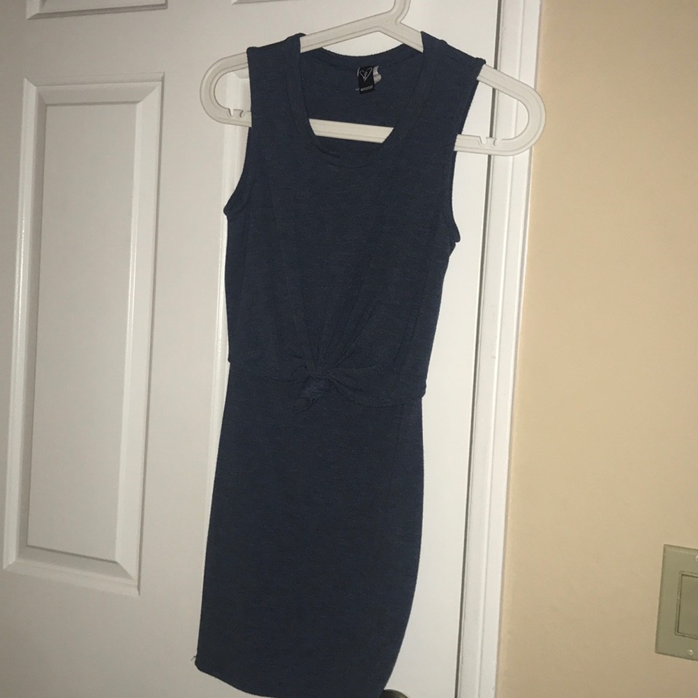 Blue Cotton bodycon dress